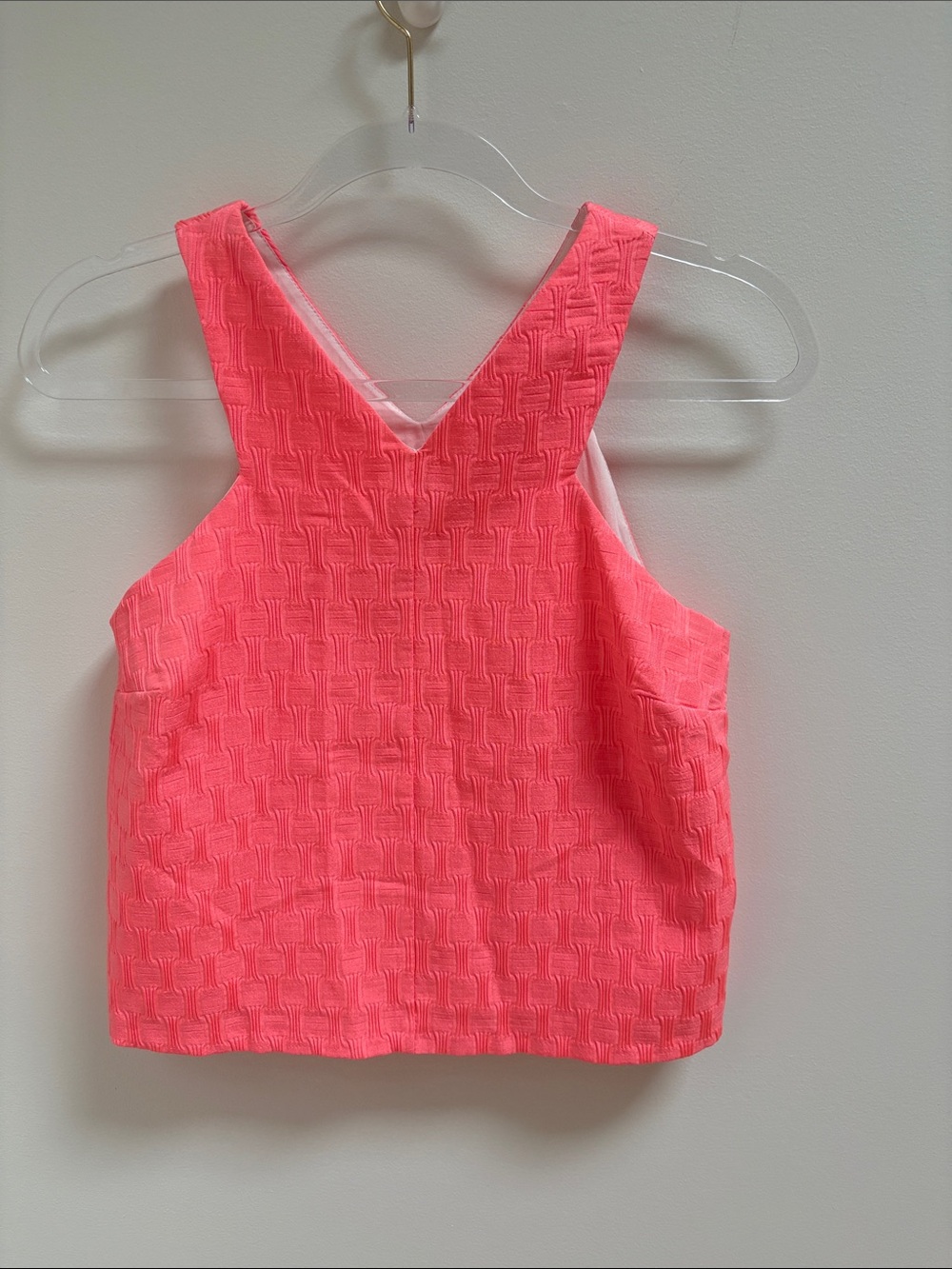 Women’s Topshop Textured Crop Top - Neon Pink